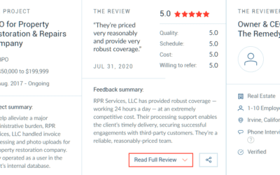 Clutch Recognizes RPR Services, LLC. as Top Data Entry Company